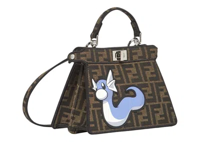Pre-owned Fendi Women's  X Frgmt X Pokemon Ff Fabric Bag Peekaboo Iseeu Petite