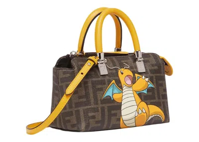 Pre-owned Fendi Women's  X Frgmt X Pokemon Ff Fabric Boston Bag By The Way Mini In Multi
