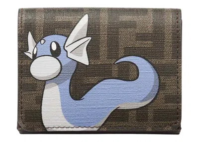 Pre-owned Fendi Women's  X Frgmt X Pokemon Ff Fabric Wallet In Brown