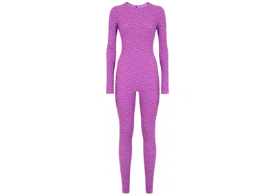 Pre-owned Fendi Women's  X Skims Crew Neck Full Onesie In Colorado