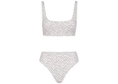 Pre-owned Fendi Women's  X Skims Reversible Twopiece Swimsuit In Connecticut