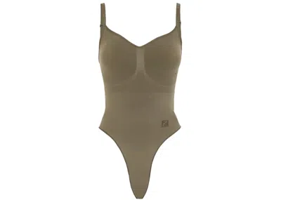 Pre-owned Fendi Women's  X Skims Sculpting Thong Bodysuit In Illinois