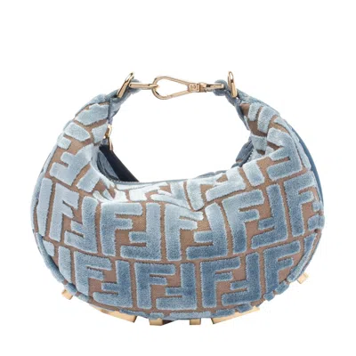 Fendi Mini Graphy Wandering Bag In Gray