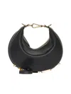 Fendi Women Graphy Mini Bag In Black Leather In Black