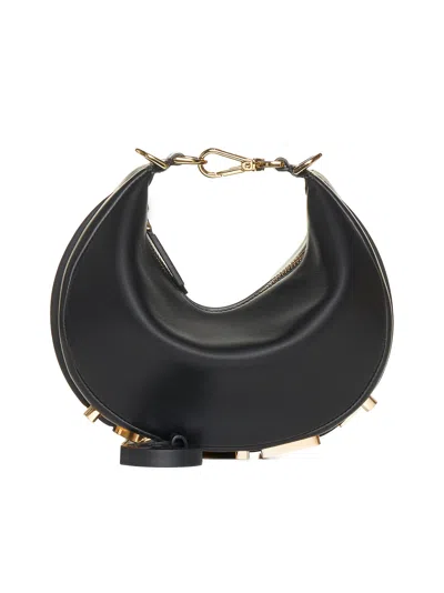 Fendi Women Graphy Mini Bag In Black Leather
