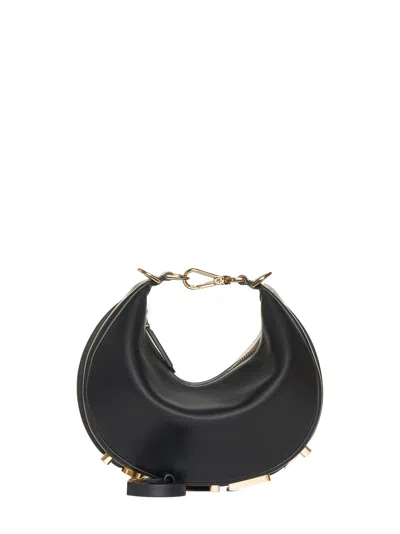 Fendi Women Graphy Mini Bag In Black Leather In Multi