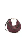 Fendi Mini-bag In Leather And Suede With Two-tone Inlay In Brown