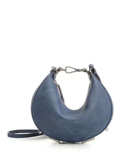 Fendi Mini Graphy Clutch Bag In Blue