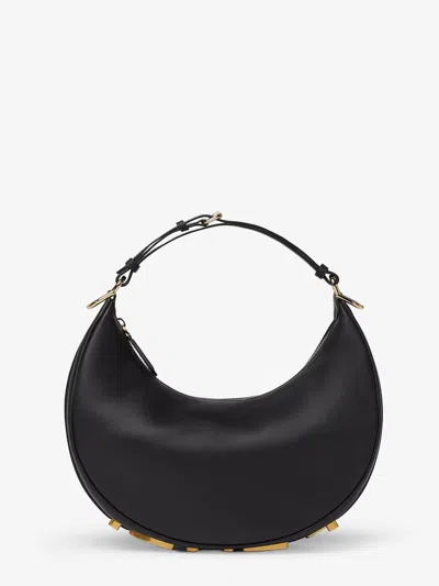 Fendi Women Graphy Small Leather Hobo Bag In Multi