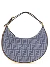 Fendi Small Curved Shoulder Bag With Gold Hardware