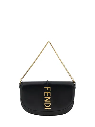 Fendi Women Graphy Wallet In Black