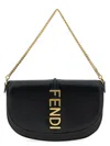 Fendi Chain Wallet Gold-tone Hardware In Black