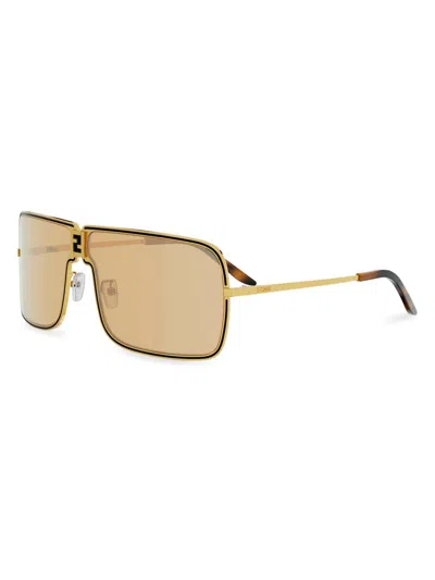 Fendi Women's Ness 67mm Rectangular Sunglasses In Gold