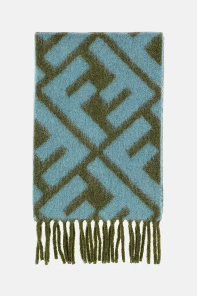 Fendi Women Ff Alpaca Scarf In Green