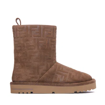 FENDI FENDI WOMEN FF APRES CHIC SUEDE BOOTS