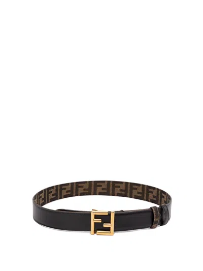 Fendi Women `ff` Belt In Black
