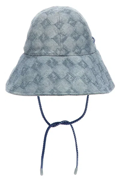 Fendi Women Ff Canvas Hat In Blue