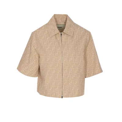 FENDI FENDI WOMEN FF CHAMBRAY DENIM JACKET