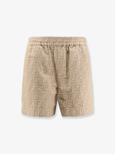 Fendi Women Ff Cotton And Linen Shorts