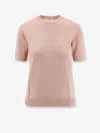 Fendi Women Ff Cotton And Viscose Sweater In Nude