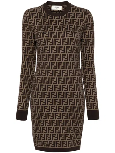 FENDI WOMEN'S FF COTTON MINI DRESS