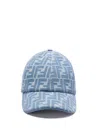 Fendi Women `ff` Denim Baseball Cap In Multi