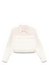 Fendi Two-tone Denim Jacket In Neutral