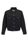 Fendi Ff Denim Jacket In Black