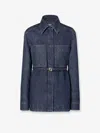 Fendi Women Dark Blue Denim Go-to Jacket In Blue
