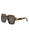 Fendi Diamond Acetate Square Sunglasses In Multi