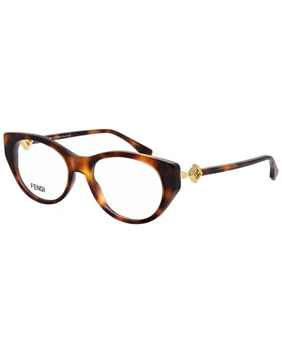 Fendi Women's Ff Diamonds 53mm Optical Frames In Multi