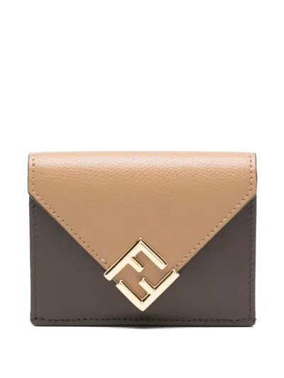 FENDI FENDI WOMEN FF DIAMONDS LEATHER WALLET