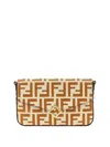 Fendi Chain Strap Diamond Wallet With Gold-tone Hardware In Multi