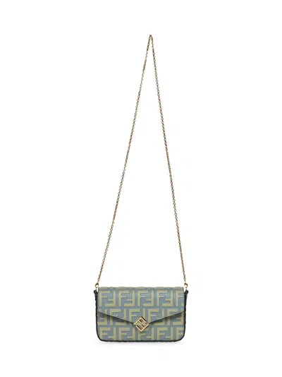 Fendi Women Ff Diamonds Wallet On Chain In Multi
