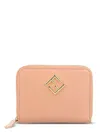 Fendi Ff Diamonds Zip Around Medium Wallet Accessories In Pink & Purple