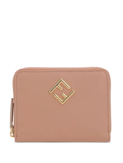 FENDI FENDI WOMEN FF DIAMONDS ZIP AROUND MEDIUM WALLET