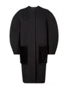 Fendi Black Wool Coat In Black