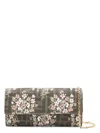 Fendi Flower Bouquet Ff Fabric Wallet With Chain Accessories In Multicolor