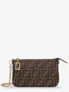 Fendi Women Ff Jacquard Fabric Pouch Baguette In Multi