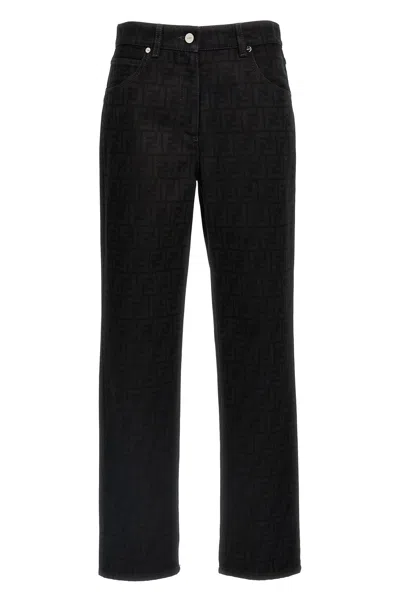 Fendi Ff Jeans In Black