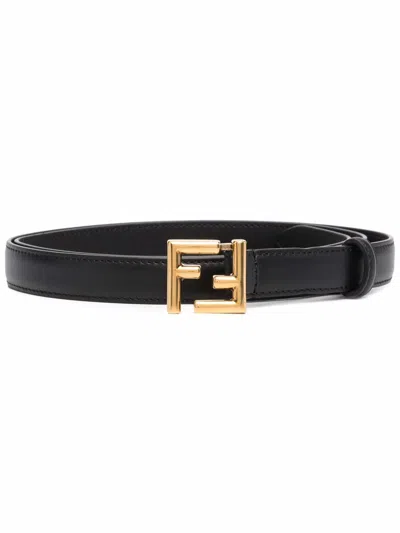 Fendi Women Ff Leather Belt In Multi