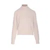 Fendi Women Ff Motif With Polka Dots Embroidery Effect Sweater In Pink