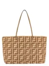 Fendi Borsa Shopping Roll Grande In Paglia Ricamata Donna