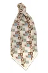 Fendi Geometric Square Scarf Texture In Multicolor
