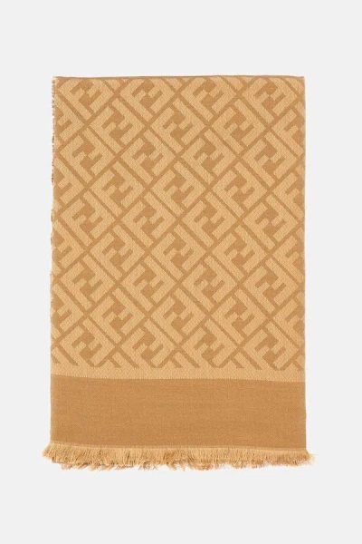 Fendi Women Ff Shawl In Brown