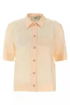 Fendi Ff Pattern Silk Shirt In Pink