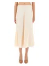 Fendi Ff Silk Midi Skirt