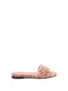 Fendi Logo-motif Velvet Sandals In Multi