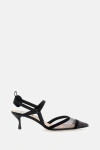 Fendi Women Ff Velvet Slingback In Black