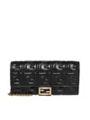 Fendi Women Ff Wallet In Black Nappa Leather In Black